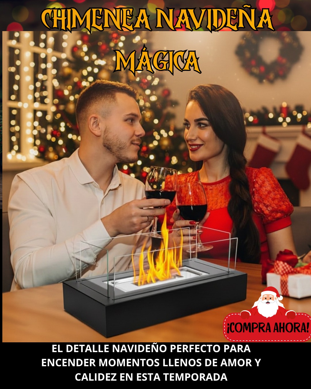 Miniatura 4 de CHIMENEA DECORACION NAVIDAD MASMELOS🎅